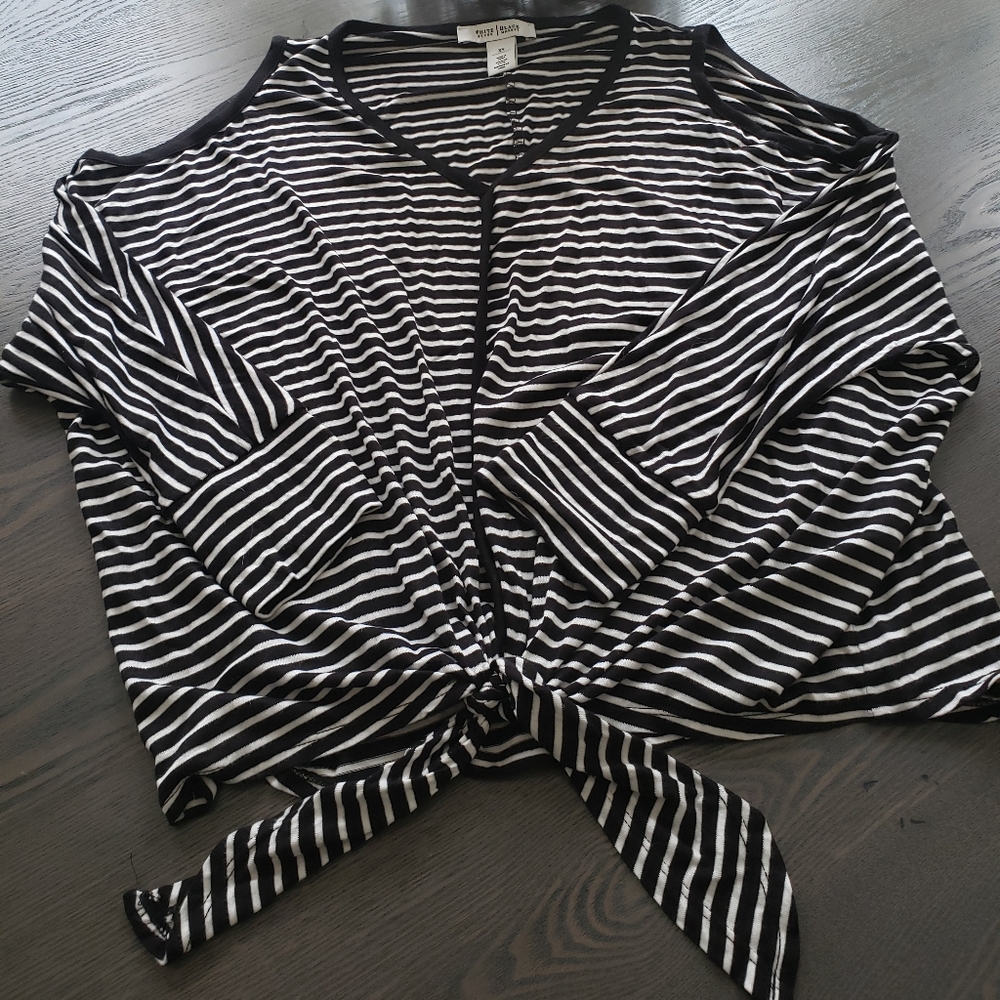 White House Black Market cold shoulder top
